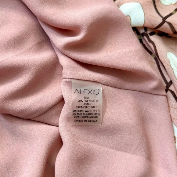 Revolve ALEXIS VENLA PINK MEDALLION HANDKERCHIEF HEM MIDI BOHO DRESS S - Picture 10 of 15